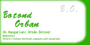 botond orban business card