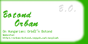 botond orban business card